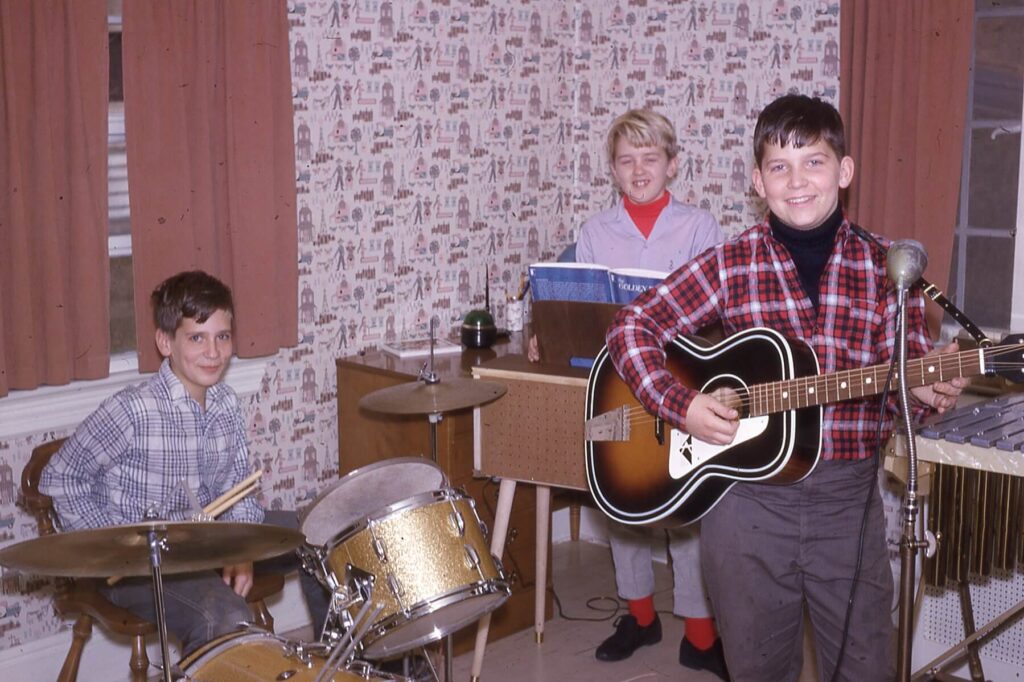 Rock Band, the Little Devils, practicing in 1966