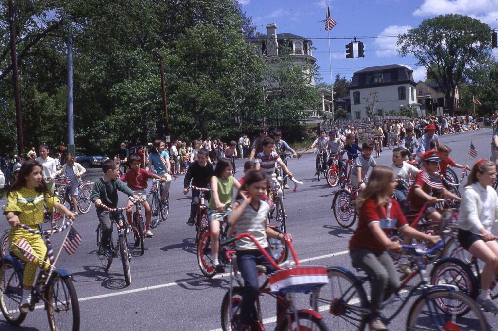 Memorial Day Parade 1967 – Tons of bicyclists riding in the Memorial Day Parade